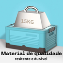 Caixa de organização multifuncional em polipropileno rígida dobrável com tampa
