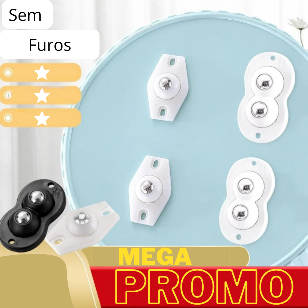 POLIAS ADESIVAS DE BOLAS DE AÇO PARA MOVIMENTAR MÓVEIS