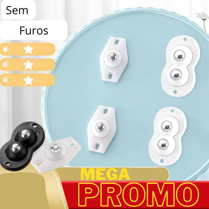POLIAS ADESIVAS DE BOLAS DE AÇO PARA MOVIMENTAR MÓVEIS