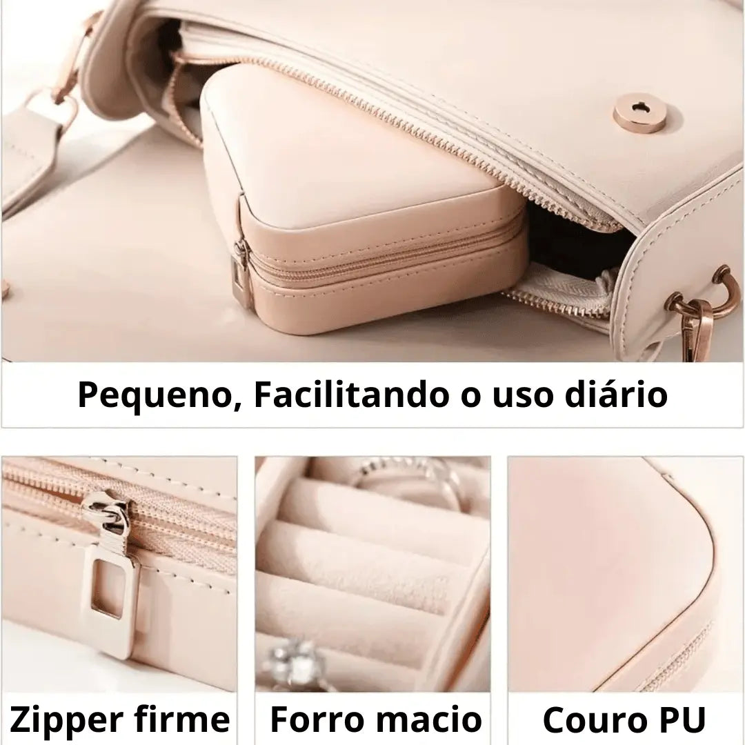 Mini Organizador de Joias Para Viagem