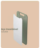 Tábua de Corte Multifuncional de Aço inoxidável com borrachas anti-derrapante