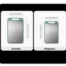 Tábua de Corte Multifuncional de Aço inoxidável com borrachas anti-derrapante