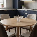 Fruteira de Vidro com Pé em Forma de Flor 40cm