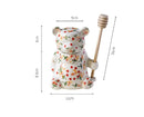 Pote de Mel de Cerâmica em forma de urso com  capacidade para 300ml