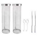 Grelha Redonda de Churrasco de Aço Inoxidável