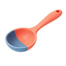 Colher de silicone com cabo macio ABKY – espátula colorida para moldar, para panelas e frigideiras, colher de sopa antiaderente com marcações graduadas.