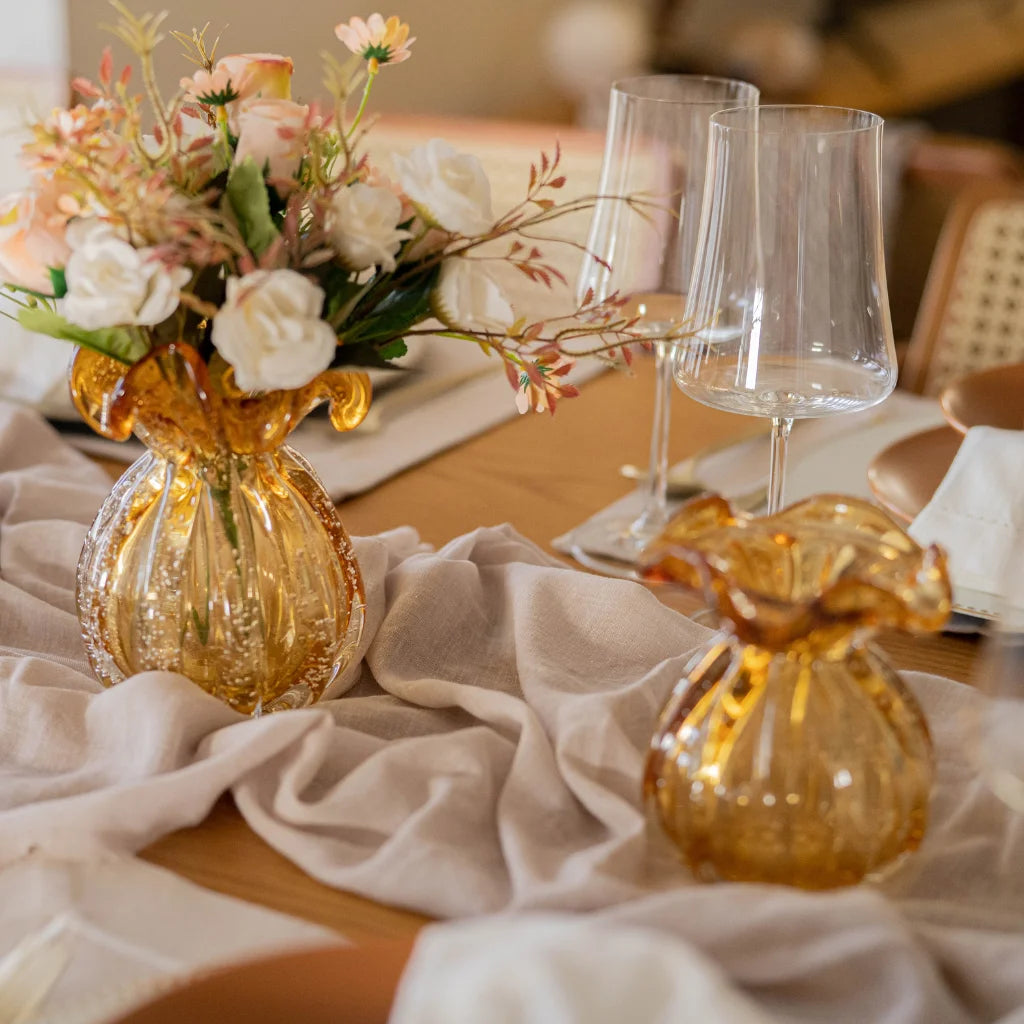 Vaso Solitário de decoração em Cristal Murano