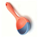 Colher de silicone com cabo macio ABKY – espátula colorida para moldar, para panelas e frigideiras, colher de sopa antiaderente com marcações graduadas.