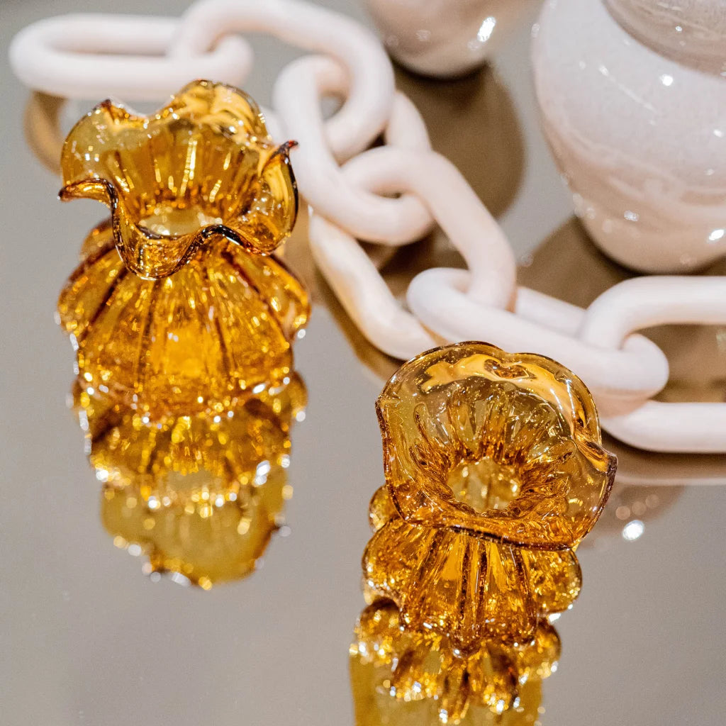 Vaso Solitário de decoração em Cristal Murano