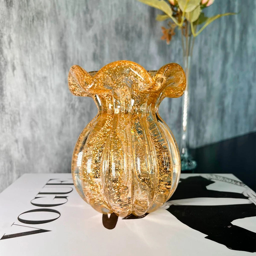 Vaso Solitário de decoração em Cristal Murano