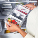 Organizador de Geladeira com Cesto e Controle de Ventilação