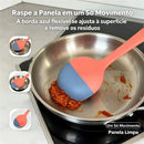 Colher de Silicone com Medidor Graduado e Ponta Moldável para Panelas e Receitas